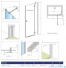 Radaway Essenza 8 Dwj drzwi wnękowe 130cm prawe szkło przejrzyste 10480812-01-01R/10460437-01-01R